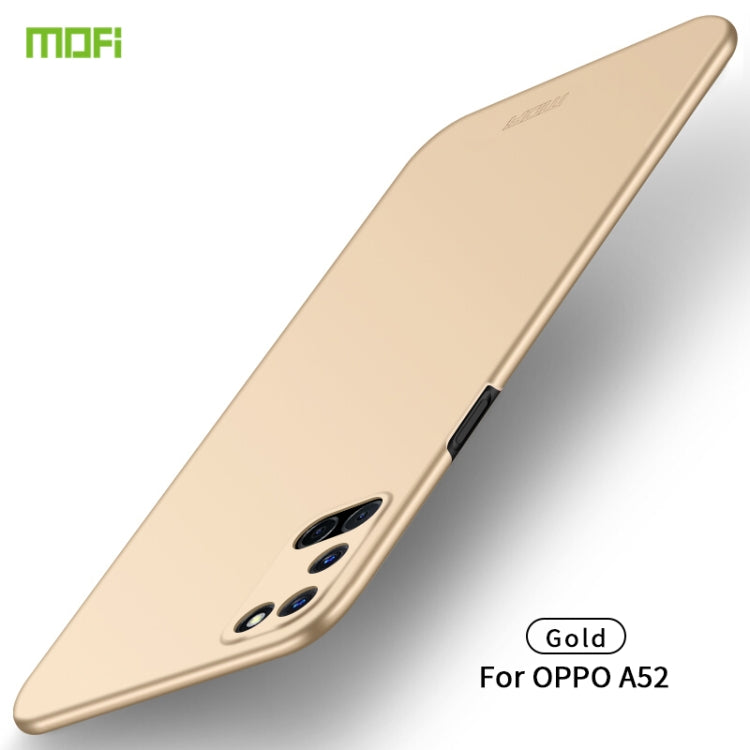 For OPPO A52 MOFI Frosted PC Ultra-thin Hard Case(Gold) by MOFI