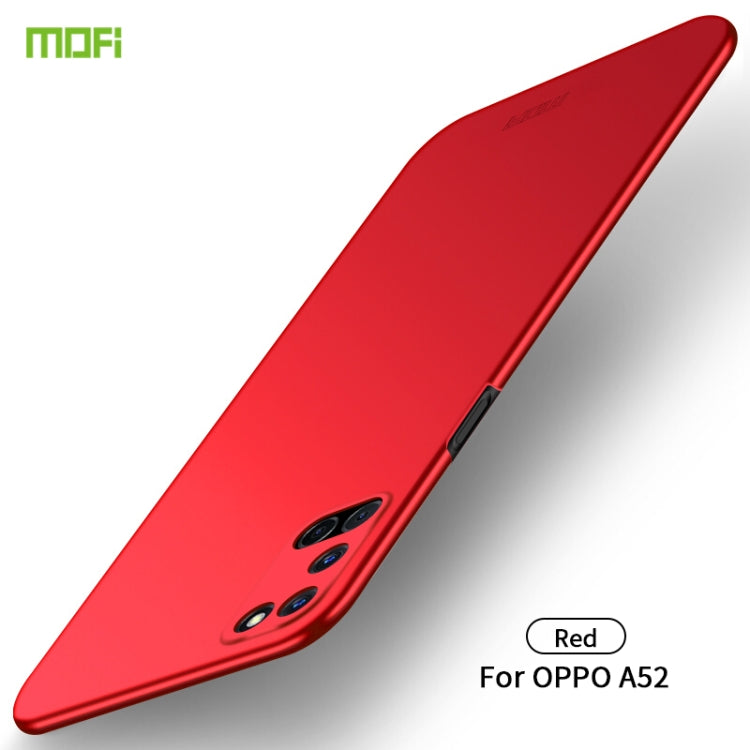 For OPPO A52 MOFI Frosted PC Ultra-thin Hard Case(Red) by MOFI