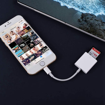 ZS-KL21810 8 Pin to SD Card Camera Card Reader Adapter, Support All iOS System by buy2fix