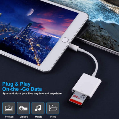 ZS-KL21810 8 Pin to SD Card Camera Card Reader Adapter, Support All iOS System by buy2fix