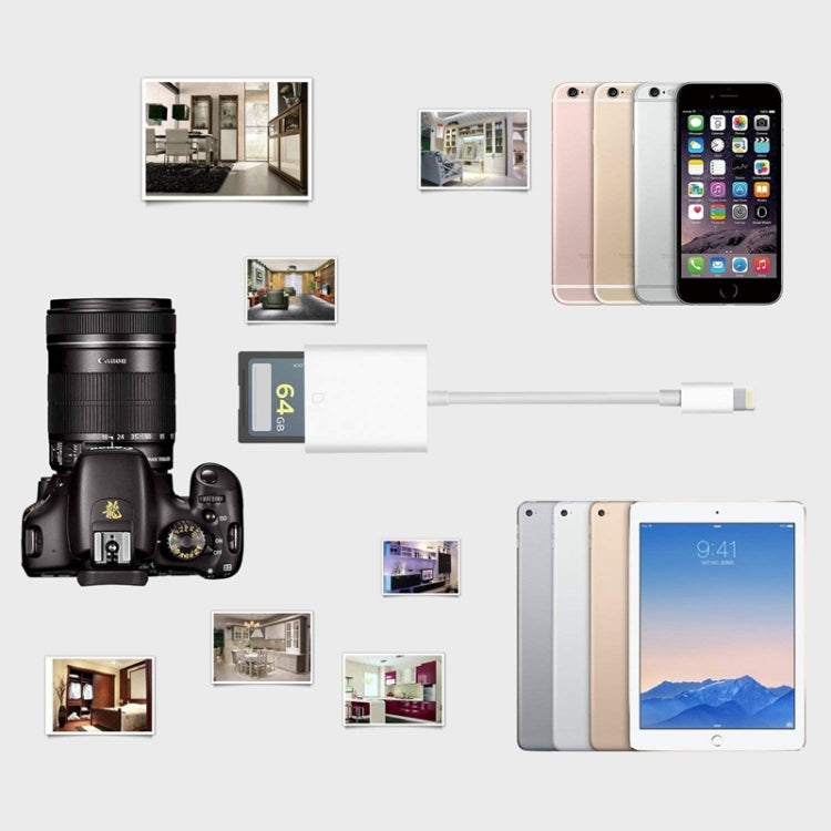 ZS-KL21810 8 Pin to SD Card Camera Card Reader Adapter, Support All iOS System by buy2fix