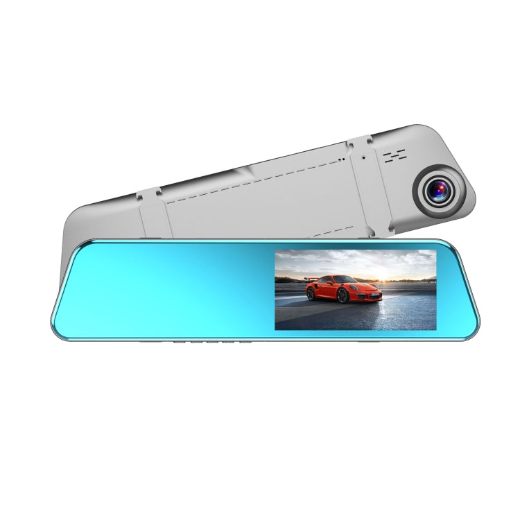 Full HD 1080P Full-Screen Touch 5.18-Inch Rearview Mirror Digital Video Recorder Dual-Lens Ultra-Thin On-Board DVR Camera by buy2fix