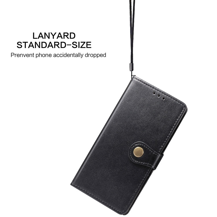For OPPO A52/A72/A92 Retro Solid Color Leather Buckle Phone Case with Lanyard & Photo Frame & Card Slot & Wallet & Stand Function(Black) by buy2fix