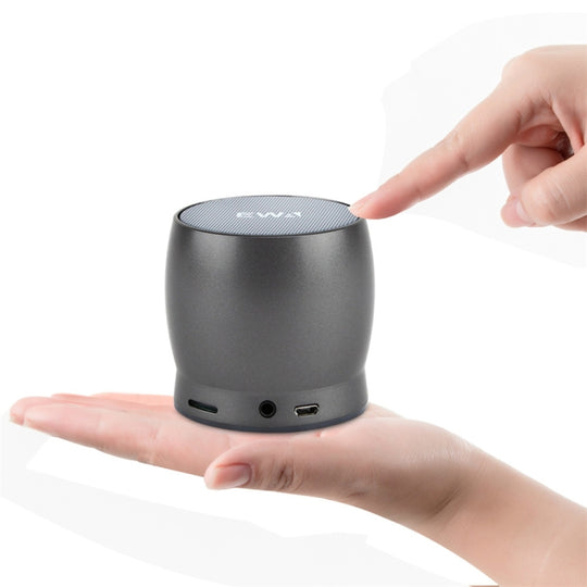 EWA A150 Portable Mini Bluetooth Speaker Wireless Hifi Stereo Strong Bass Music Boom Box Metal Subwoofer, Support TF Card & 3.5mm AUX(Black Gray)