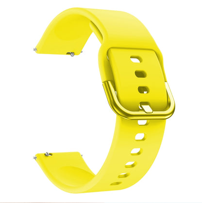 22mm For Huawei Watch GT2e/GT/GT2 46MM Color Buckle Silicone Watch Band (Yellow) by buy2fix