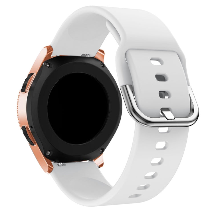 20mm For Huawei Watch GT2 42MM / Amazfit BipS 2 Youth Version Color Buckle Silicone Watch Band(White) by buy2fix