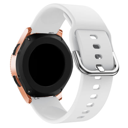 20mm For Huawei Watch GT2 42MM / Amazfit BipS 2 Youth Version Color Buckle Silicone Watch Band(White) by buy2fix