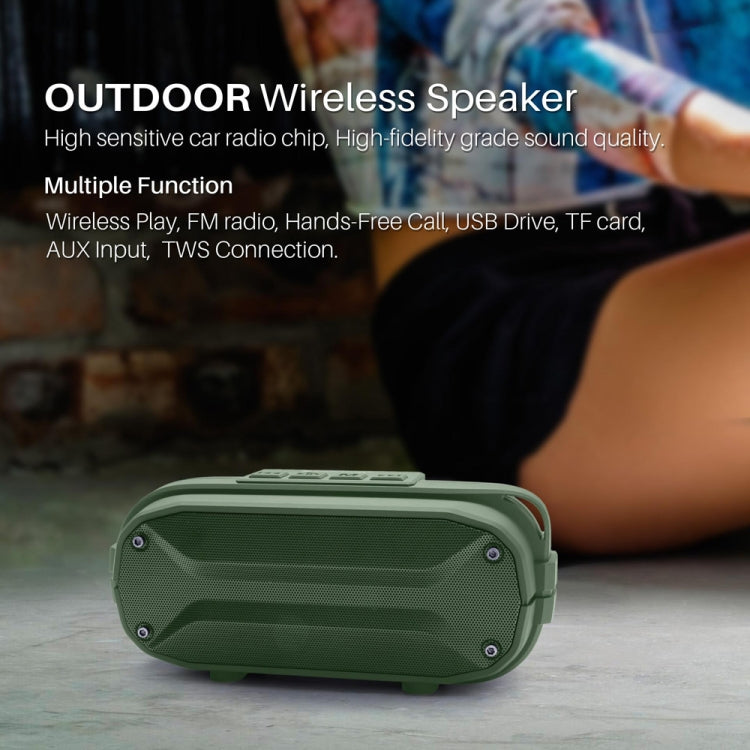 NewRixing NR-3023 Portable Stereo Wireless Bluetooth Speaker, Built-in Microphone, Support TF Card / FM(Red) - Desktop Speaker by NewRixing | Online Shopping UK | buy2fix