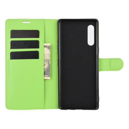 For LG Velvet Litchi Texture Horizontal Flip Protective Case with Holder & Card Slots & Wallet(Green) - LG Cases by buy2fix | Online Shopping UK | buy2fix