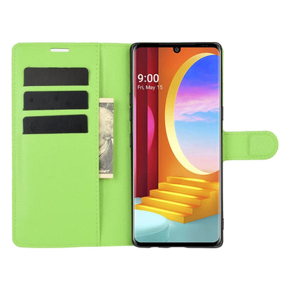 For LG Velvet Litchi Texture Horizontal Flip Protective Case with Holder & Card Slots & Wallet(Green) - LG Cases by buy2fix | Online Shopping UK | buy2fix