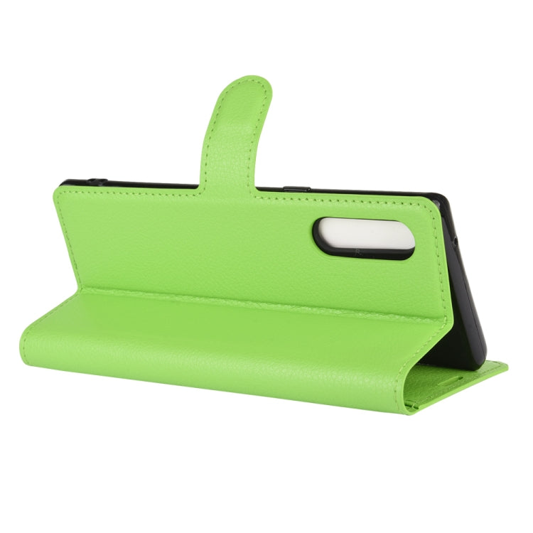 For LG Velvet Litchi Texture Horizontal Flip Protective Case with Holder & Card Slots & Wallet(Green) - LG Cases by buy2fix | Online Shopping UK | buy2fix
