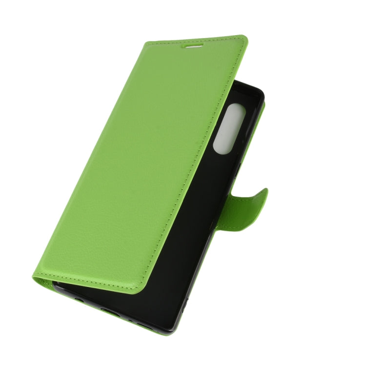 For LG Velvet Litchi Texture Horizontal Flip Protective Case with Holder & Card Slots & Wallet(Green) - LG Cases by buy2fix | Online Shopping UK | buy2fix