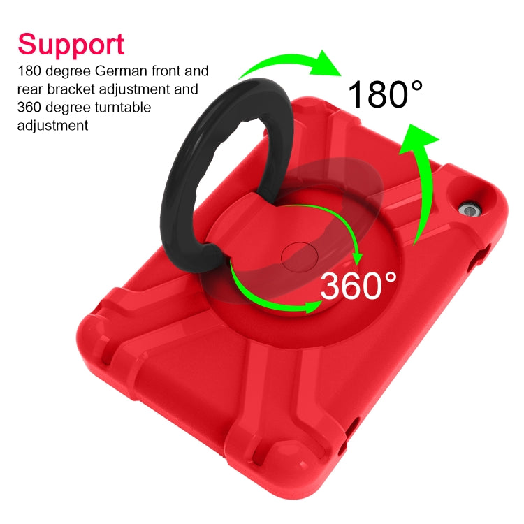 For Amazon Kindle Fire HD8 (2020) PC + Silicone Shockproof Combination Case with 360 Degree Rotating Holder & Handle(Red + Black) -  by buy2fix | Online Shopping UK | buy2fix