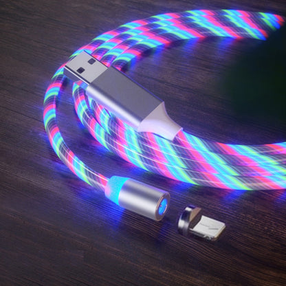 USB to 8 Pin Magnetic Suction Colorful Streamer Mobile Phone Charging Cable, Length: 1m(Color Light) by buy2fix
