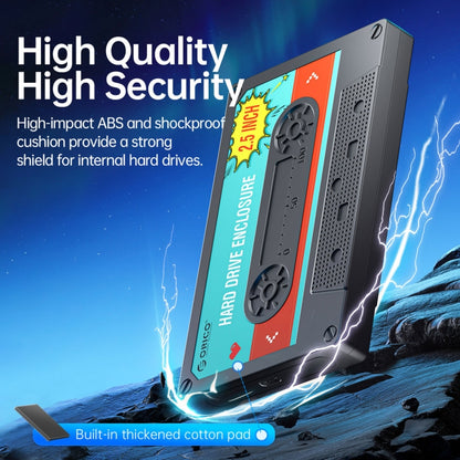 ORICO 2580U3 2.5 inch USB 3.0 SATA Hard Drive Enclosure Classic Mobile Hard Disk Box - HDD Enclosure by ORICO | Online Shopping UK | buy2fix