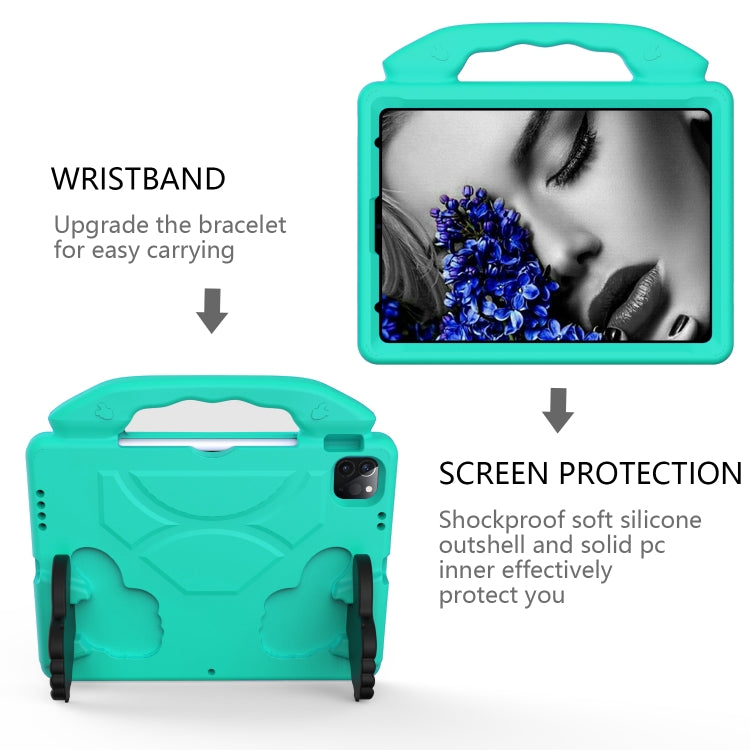 For iPad Pro 11 2020 EVA Shockproof Tablet Case with Thumb Bracket (Glacier Green) - iPad Pro 11 (2020) Cases by buy2fix | Online Shopping UK | buy2fix