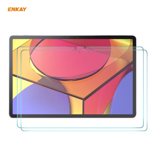 For Lenovo Tab P11 Pro 2 PCS ENKAY Hat-Prince 0.33mm 9H Surface Hardness 2.5D Explosion-proof Tempered Glass Protector Film