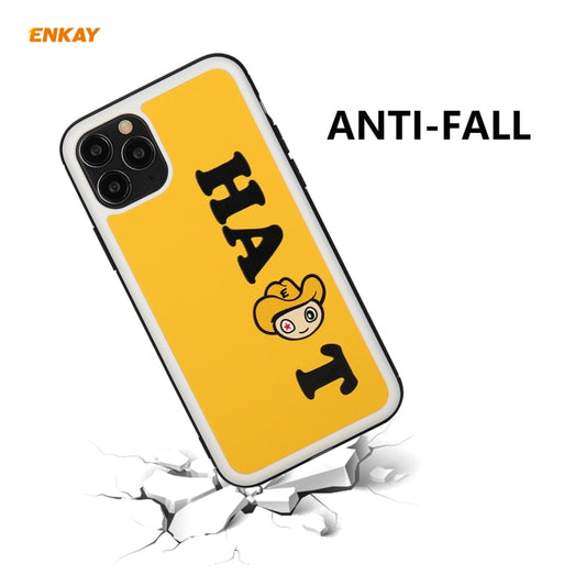 For iPhone 11 Pro Hat-Prince ENKAY ENK-PC047 Cartoon Series PU Leather + PC Hard Slim CaseShockproof Cover(Yellow) - iPhone 11 Pro Cases by ENKAY | Online Shopping UK | buy2fix