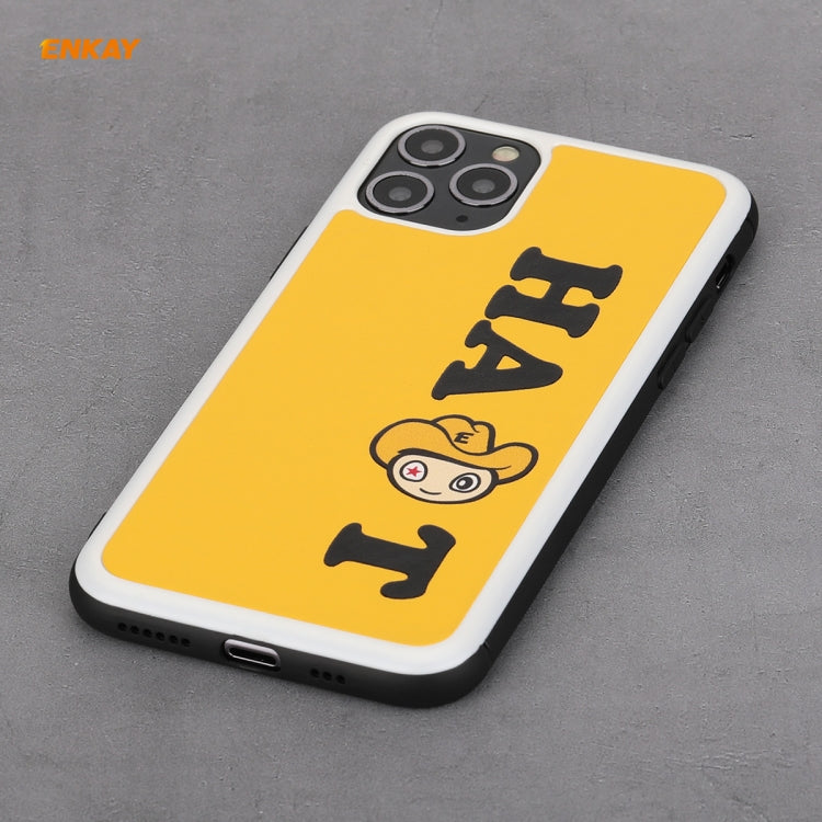 For iPhone 11 Pro Hat-Prince ENKAY ENK-PC047 Cartoon Series PU Leather + PC Hard Slim CaseShockproof Cover(Yellow) - iPhone 11 Pro Cases by ENKAY | Online Shopping UK | buy2fix