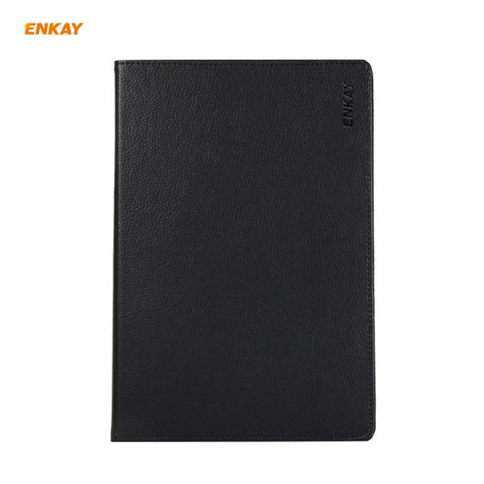 ENKAY for Samsung Galaxy Tab S8 / Galaxy Tab S7 11.0 T870 / T875 ENK-8012 360 Degree Rotation Litchi Texture Horizontal Flip PU Leather Smart Case with Holder & Sleep / Wake-up(Black) - Galaxy Tab S8 Cases by ENKAY | Online Shopping UK | buy2fix