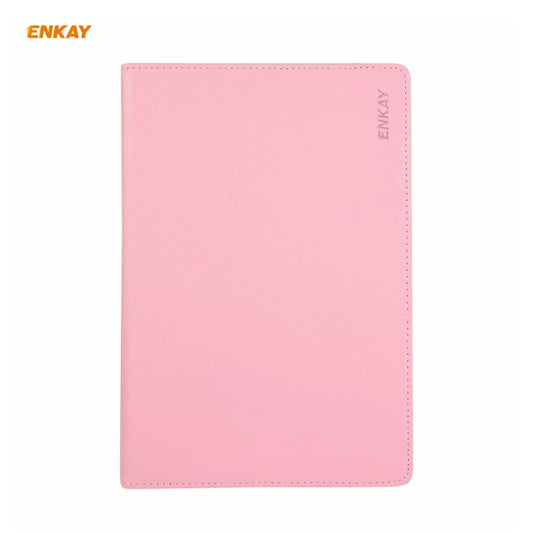 ENKAY for Samsung Galaxy Tab S8 / Galaxy Tab S7 11.0 T870 / T875 ENK-8012 360 Degree Rotation Litchi Texture Horizontal Flip PU Leather Smart Case with Holder & Sleep / Wake-up(Pink) - Galaxy Tab S8 Cases by ENKAY | Online Shopping UK | buy2fix