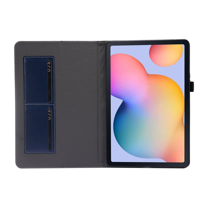 For Samsung Galaxy Tab S8 / Galaxy Tab S7 T870 2-Folding Business Horizontal Flip PU Leather Case with Card Slots & Holder(Dark Blue) by buy2fix