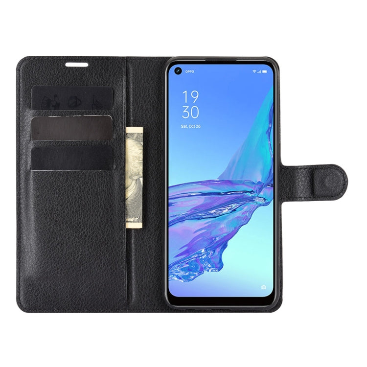 For OPPO A53 2020/OPPO A32 2020 Litchi Texture Horizontal Flip Protective Case with Holder & Card Slots & Wallet(Black) by buy2fix