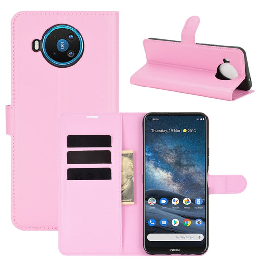 For Nokia 8.3 5G Litchi Texture Horizontal Flip Protective Case with Holder & Card Slots & Wallet(Pink) by buy2fix