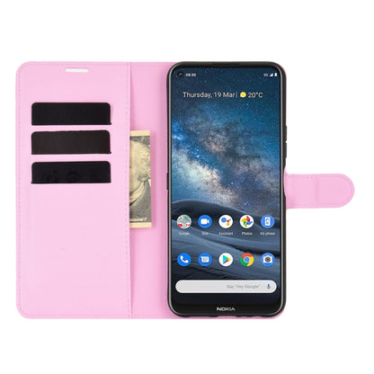 For Nokia 8.3 5G Litchi Texture Horizontal Flip Protective Case with Holder & Card Slots & Wallet(Pink) by buy2fix