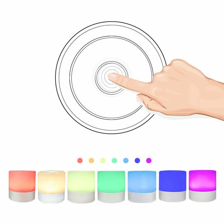 LED Night Light Bedside Table Touch Sensoring Lamp USB Rechargeable RGB LED Night Light by buy2fix