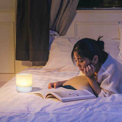 LED Night Light Bedside Table Touch Sensoring Lamp USB Rechargeable RGB LED Night Light by buy2fix