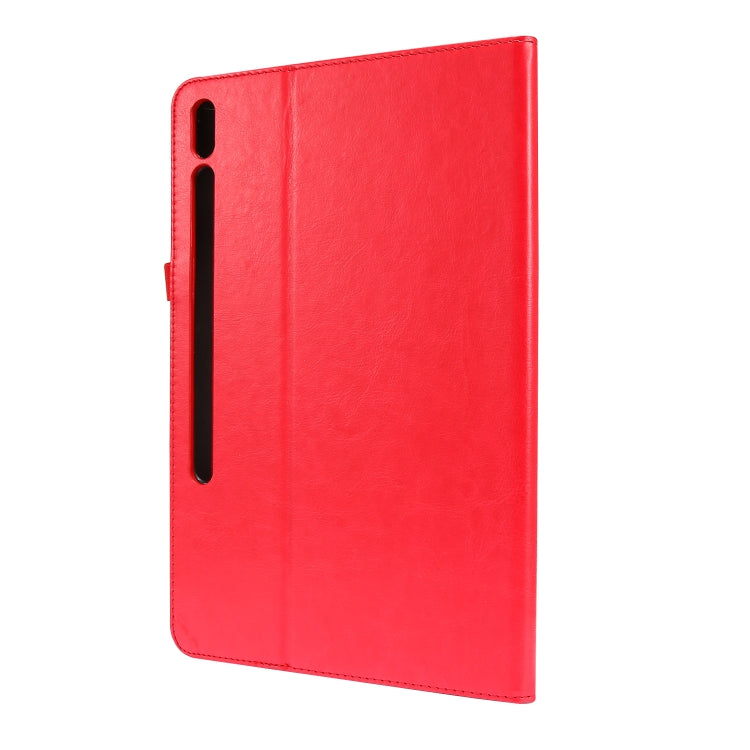 For Samsung Galaxy Tab S8+ / Tab S8 Plus / Tab S7 FE / Tab S7+ T970/T976B 2-Folding Business Horizontal Flip PU Leather Case with Card Slots & Holder(Red) by buy2fix