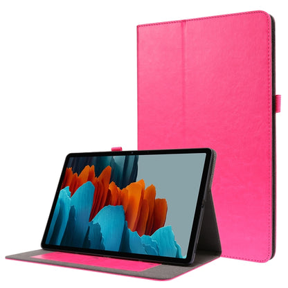 For Samsung Galaxy Tab S8+ / Tab S8 Plus / Tab S7 FE / Tab S7+ T970/T976B 2-Folding Business Horizontal Flip PU Leather Case with Card Slots & Holder(RoseRed) by buy2fix