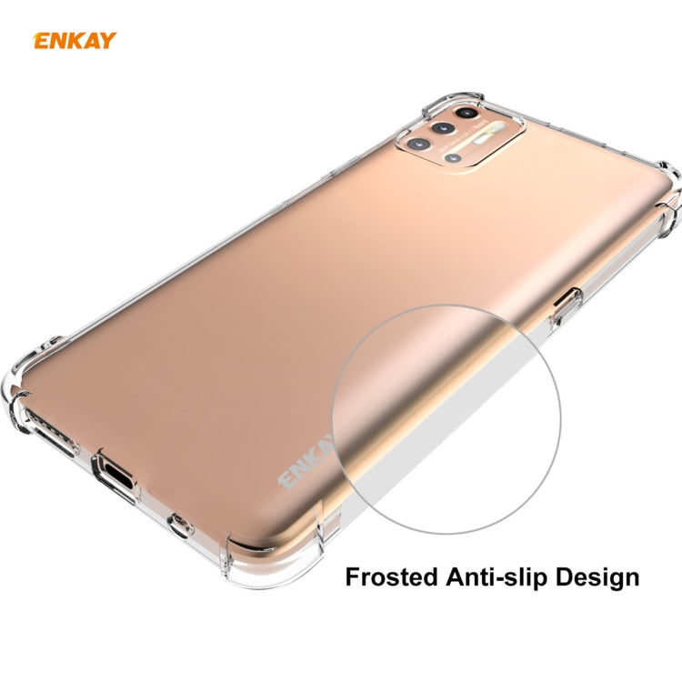 For Motorola Moto G9 Plus Hat-Prince ENKAY Clear TPU Shockproof Case Soft Anti-slip Cover - Motorola Cases by ENKAY | Online Shopping UK | buy2fix