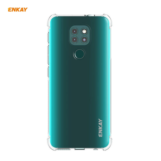 For Motorola Moto G9 / G9 Play Hat-Prince ENKAY Clear TPU Shockproof Case Soft Anti-slip Cover - Motorola Cases by ENKAY | Online Shopping UK | buy2fix