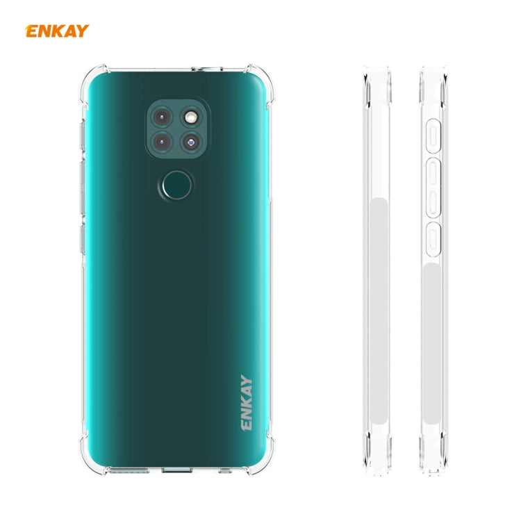 For Motorola Moto G9 / G9 Play Hat-Prince ENKAY Clear TPU Shockproof Case Soft Anti-slip Cover - Motorola Cases by ENKAY | Online Shopping UK | buy2fix