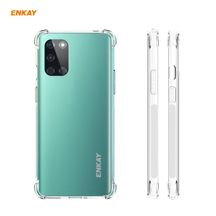 For OnePlus 8T Hat-Prince ENKAY Clear TPU Shockproof Case Soft Anti-slip Cover + 0.26mm 9H 2.5D Full Glue Full Coverage Tempered Glass Protector Film - OnePlus Cases by ENKAY | Online Shopping UK | buy2fix