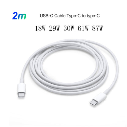 2 in 1 PD 30W USB-C / Type-C + 3A PD 3.0 USB-C / Type-C to USB-C / Type-C Fast Charge Data Cable Set, Cable Length: 2m, AU Plug - USB Charger by buy2fix | Online Shopping UK | buy2fix