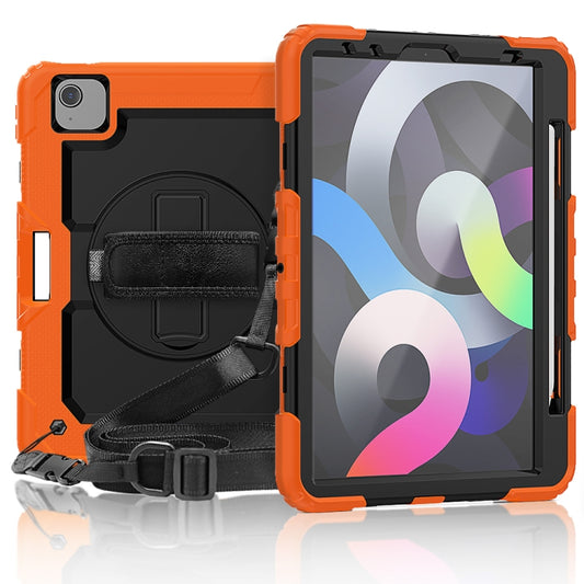 For iPad Air 2022 / 2020 10.9 Shockproof Black Silica Gel + Colorful PC Protective Case(Orange) - iPad Air (2022) / (2020) 10.9 Cases by buy2fix | Online Shopping UK | buy2fix