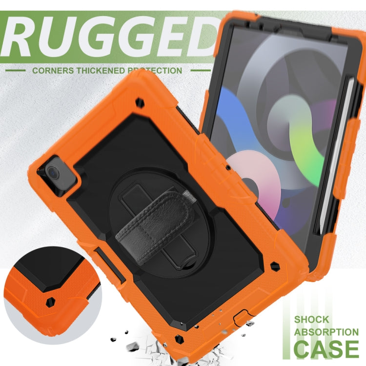 For iPad Air 2022 / 2020 10.9 Shockproof Black Silica Gel + Colorful PC Protective Case(Orange) - iPad Air (2022) / (2020) 10.9 Cases by buy2fix | Online Shopping UK | buy2fix