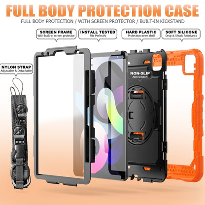 For iPad Air 2022 / 2020 10.9 Shockproof Black Silica Gel + Colorful PC Protective Case(Orange) - iPad Air (2022) / (2020) 10.9 Cases by buy2fix | Online Shopping UK | buy2fix