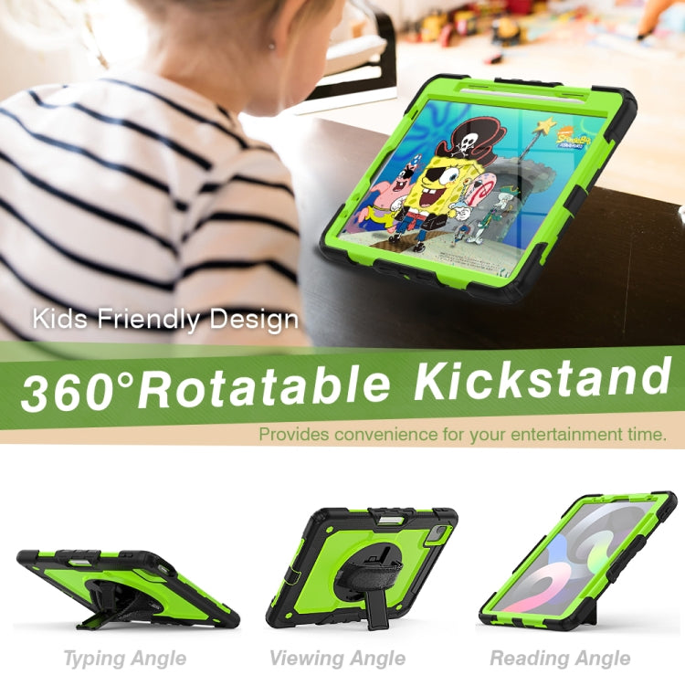 For iPad Air 2022 / 2020 10.9 Shockproof Black Silica Gel + Colorful PC Protective Case(Black+Green) - iPad Air (2022) / (2020) 10.9 Cases by buy2fix | Online Shopping UK | buy2fix