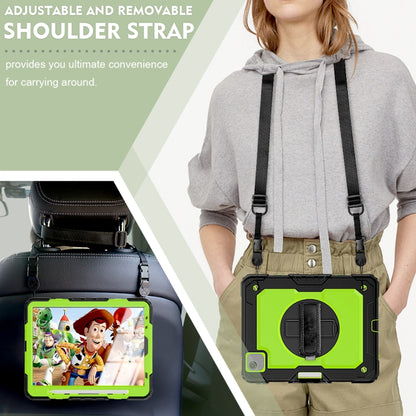 For iPad Air 2022 / 2020 10.9 Shockproof Black Silica Gel + Colorful PC Protective Case(Black+Green) - iPad Air (2022) / (2020) 10.9 Cases by buy2fix | Online Shopping UK | buy2fix