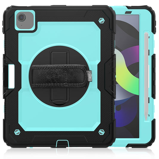 For iPad Air 2022 / 2020 10.9 Shockproof Black Silica Gel + Colorful PC Protective Case(Black+Light Blue)(Black+Light Blue) - iPad Air (2022) / (2020) 10.9 Cases by buy2fix | Online Shopping UK | buy2fix