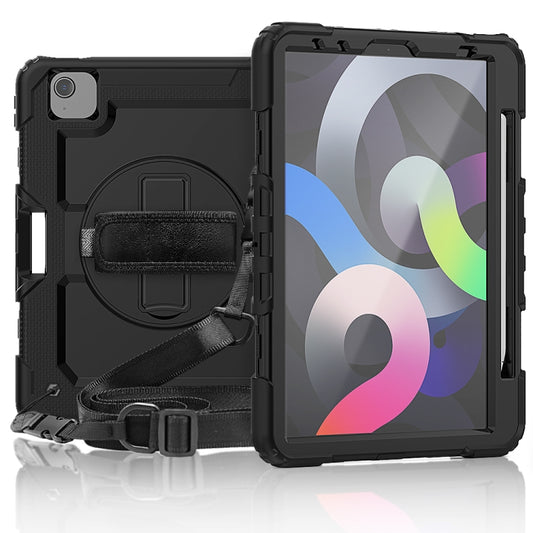 For iPad Air 2022 / 2020 10.9 Shockproof Black Silica Gel + Colorful PC Protective Case(Black) - iPad Air (2022) / (2020) 10.9 Cases by buy2fix | Online Shopping UK | buy2fix