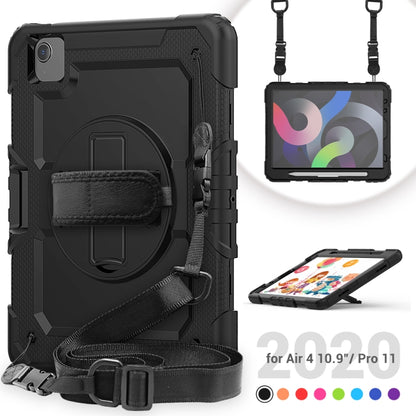 For iPad Air 2022 / 2020 10.9 Shockproof Black Silica Gel + Colorful PC Protective Case(Black) - iPad Air (2022) / (2020) 10.9 Cases by buy2fix | Online Shopping UK | buy2fix