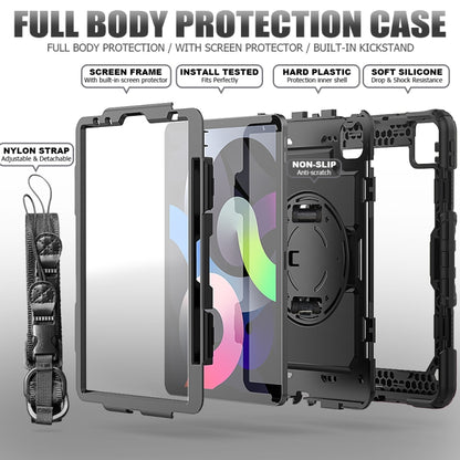 For iPad Air 2022 / 2020 10.9 Shockproof Black Silica Gel + Colorful PC Protective Case(Black) - iPad Air (2022) / (2020) 10.9 Cases by buy2fix | Online Shopping UK | buy2fix