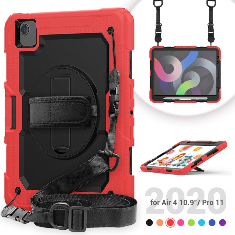 For iPad Air 2022 / 2020 10.9 Shockproof Black Silica Gel + Colorful PC Protective Case(Red) - iPad Air (2022) / (2020) 10.9 Cases by buy2fix | Online Shopping UK | buy2fix