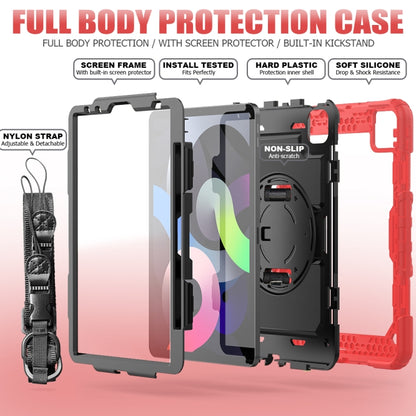 For iPad Air 2022 / 2020 10.9 Shockproof Black Silica Gel + Colorful PC Protective Case(Red) - iPad Air (2022) / (2020) 10.9 Cases by buy2fix | Online Shopping UK | buy2fix