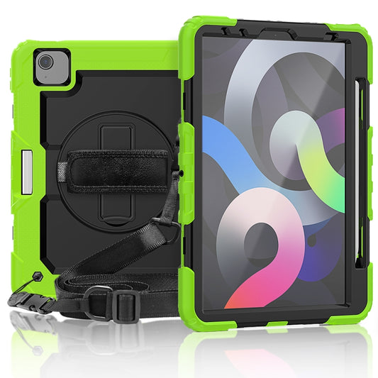 For iPad Air 2022 / 2020 10.9 Shockproof Black Silica Gel + Colorful PC Protective Case(Green) - iPad Air (2022) / (2020) 10.9 Cases by buy2fix | Online Shopping UK | buy2fix